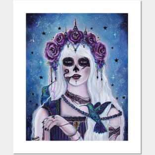 Tattered Dreams day of the dead by Renee Lavoie Posters and Art